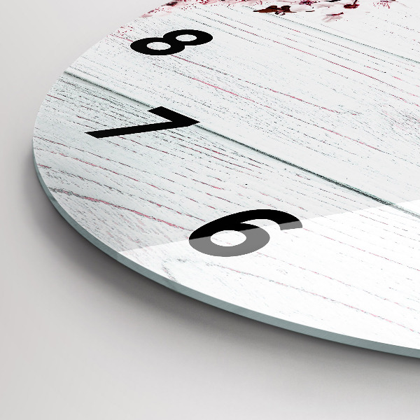 Kerek fali üvegóra Tavaszi virágok