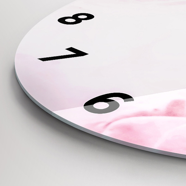 Kerek fali üvegóra Virágzó virágok