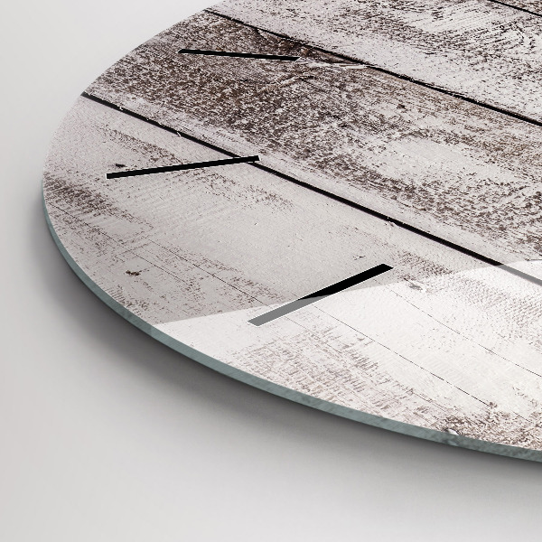 Kerek fali üvegóra Világos fa deszkák