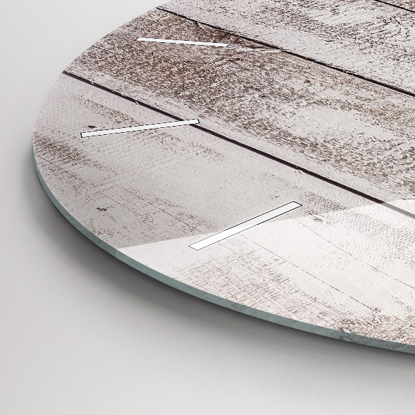 Kerek fali üvegóra Világos fa deszkák