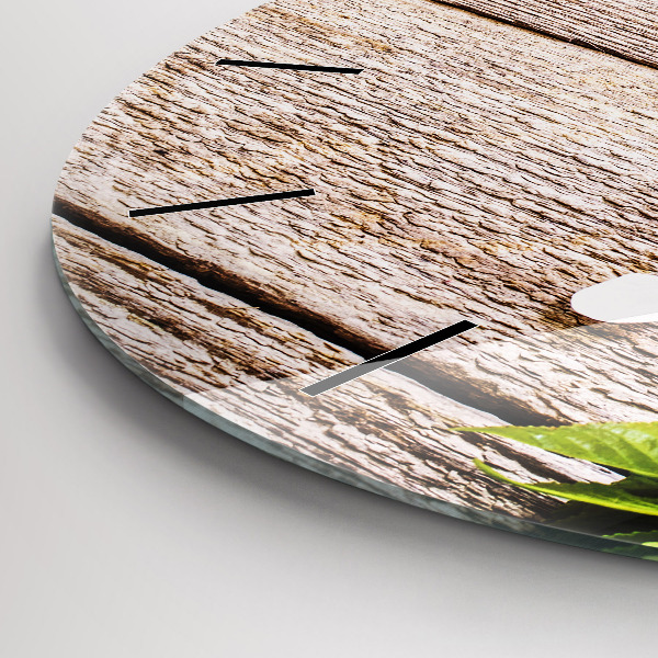 Kerek fali üvegóra Virágok a fán