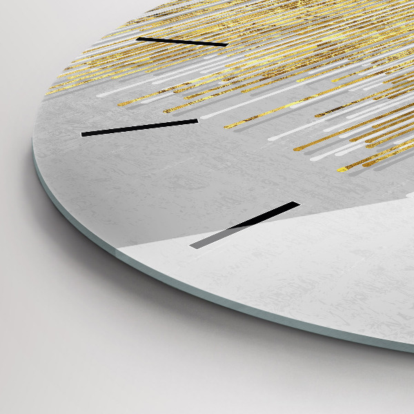 Kerek fali üvegóra Dekoratív minta és arany