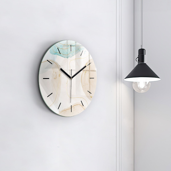 Kerek fali üvegóra Akvarell foltok