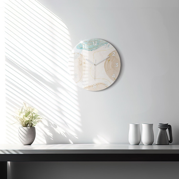 Kerek fali üvegóra Akvarell foltok