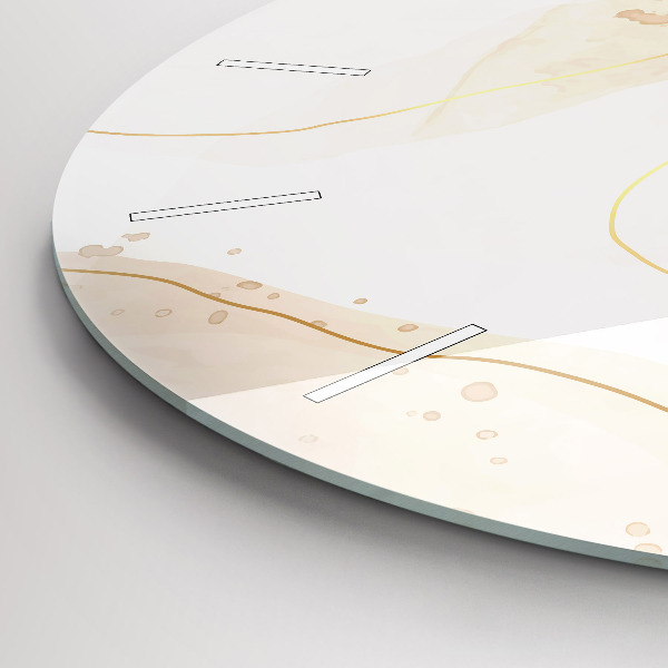 Kerek fali üvegóra Akvarell foltok