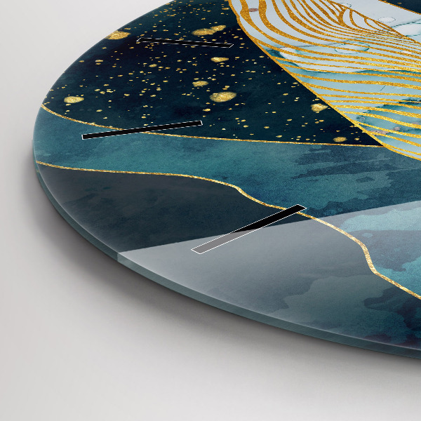 Kerek fali üvegóra Absztrakt bálna