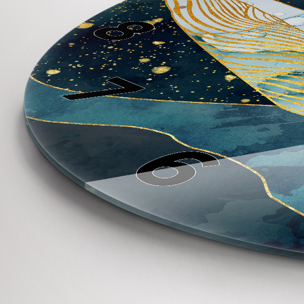 Kerek fali üvegóra Absztrakt bálna