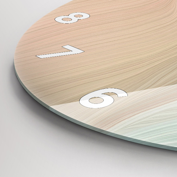 Kerek fali üvegóra Hullám absztrakció