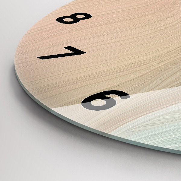 Kerek fali üvegóra Hullám absztrakció