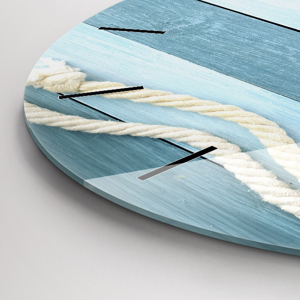 Kerek fali üvegóra Deszkák csíkok és héj