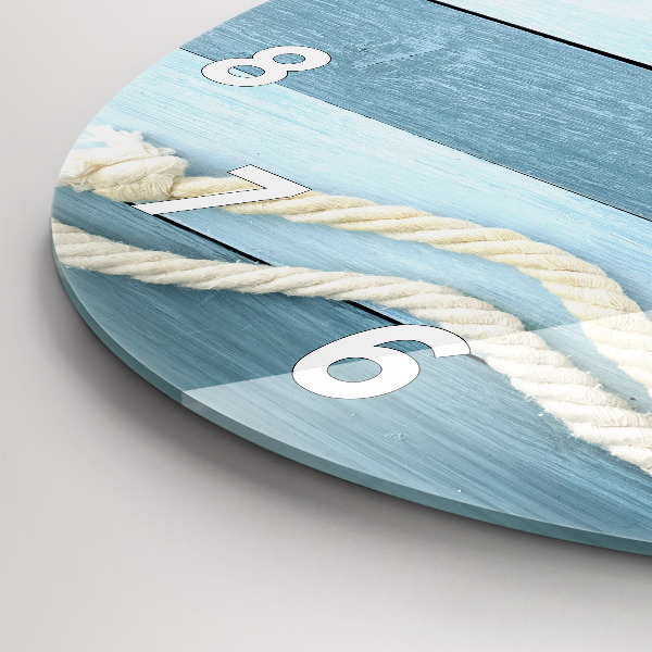 Kerek fali üvegóra Deszkák csíkok és héj