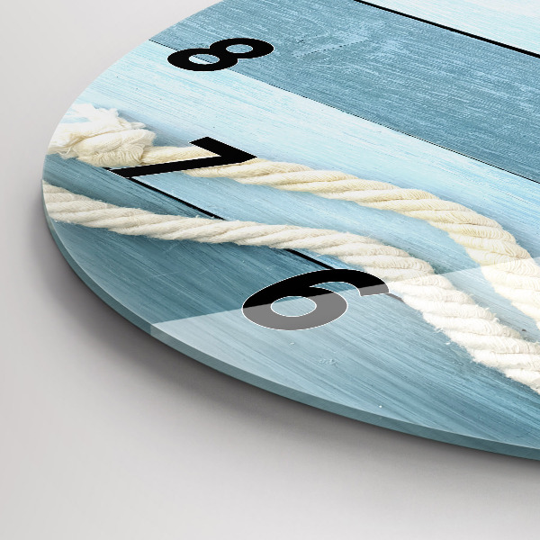 Kerek fali üvegóra Deszkák csíkok és héj