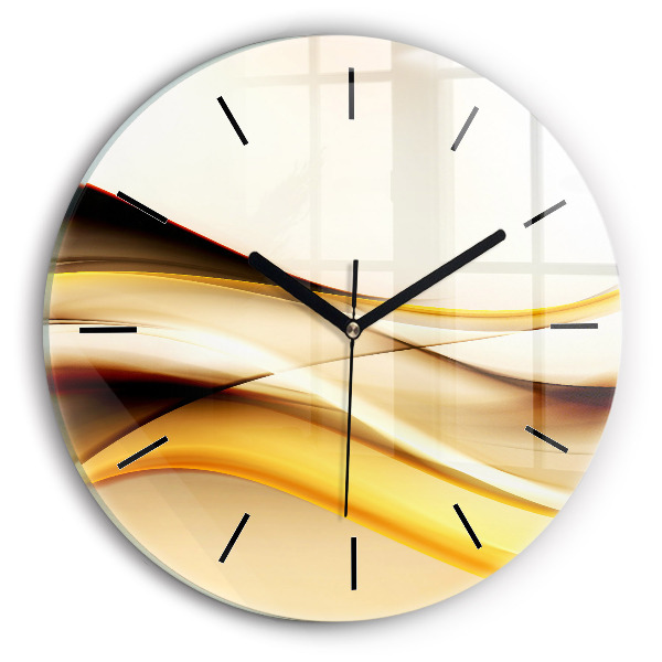 Kerek fali üvegóra Absztrakt hullám