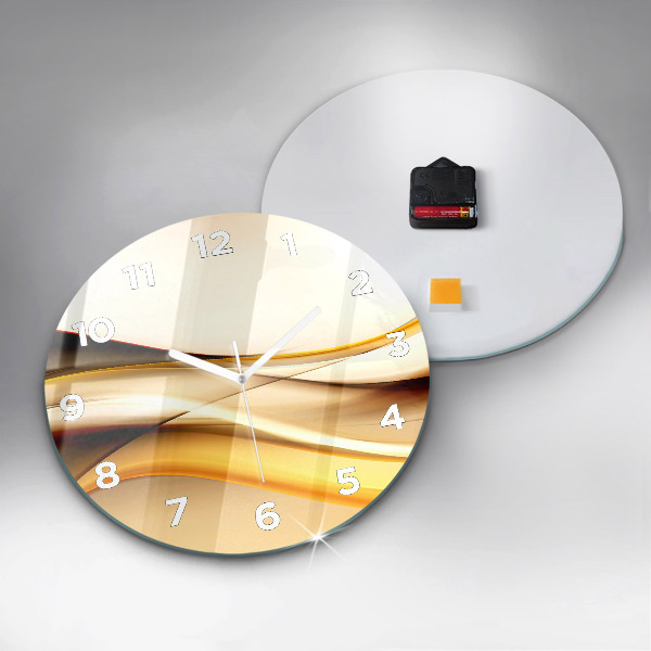 Kerek fali üvegóra Absztrakt hullám