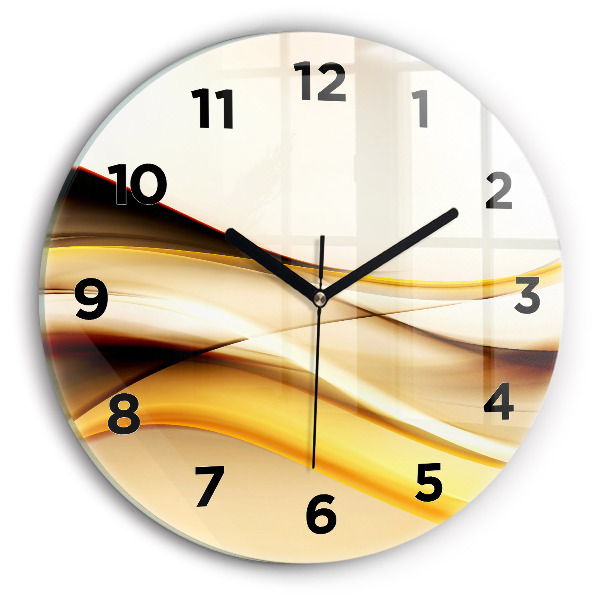 Kerek fali üvegóra Absztrakt hullám