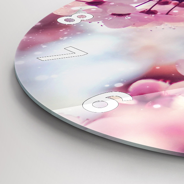 Kerek fali üvegóra Tavaszi virágok