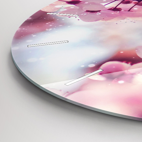 Kerek fali üvegóra Tavaszi virágok