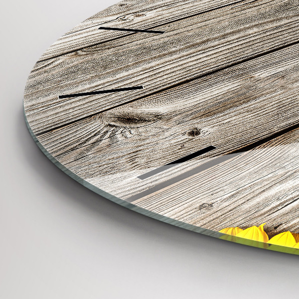 Kerek fali üvegóra Napraforgó táblákon