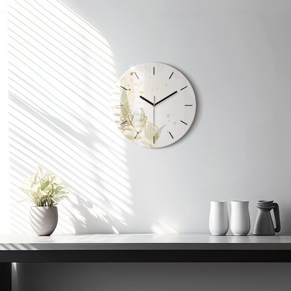 Kerek fali üvegóra Pasztell absztrakció