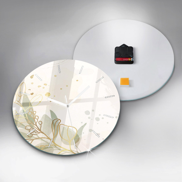 Kerek fali üvegóra Pasztell absztrakció