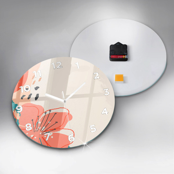 Kerek fali üvegóra Hawaii növények