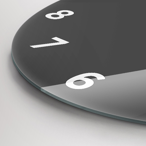 Kerek fali üvegóra Szürke szín