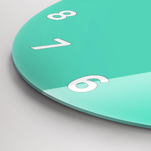 Kerek fali üvegóra Türkiz