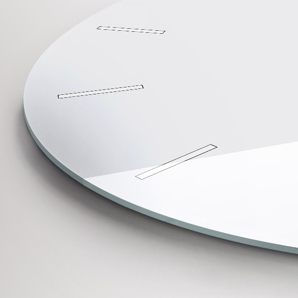 Kerek fali üvegóra Fehér