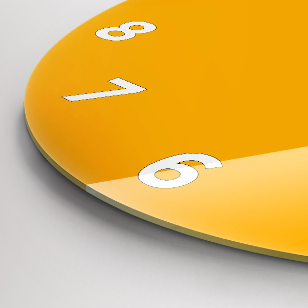 Kerek fali üvegóra Sötét sárga