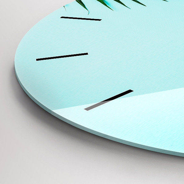 Kerek fali üvegóra Zöld pálmafák