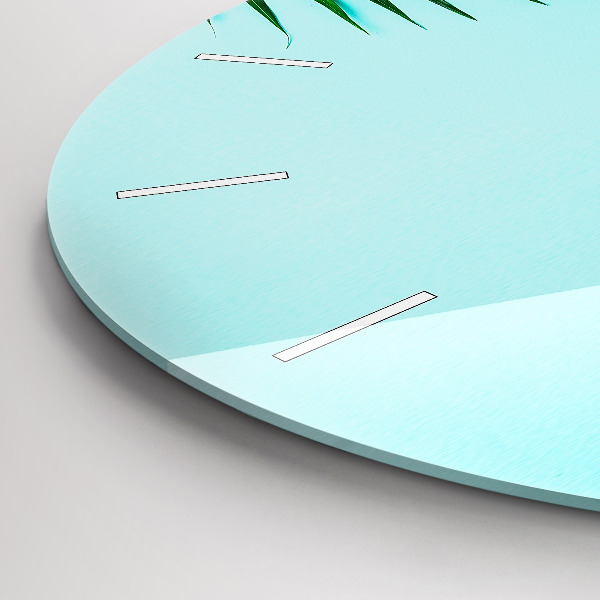 Kerek fali üvegóra Zöld pálmafák