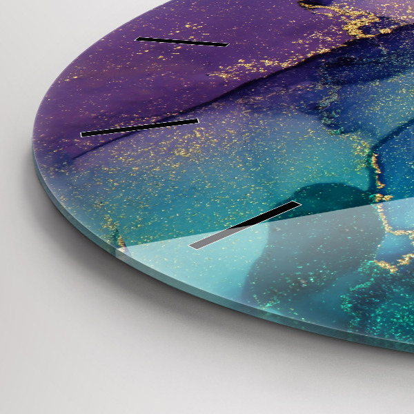 Kerek fali üvegóra Színek absztrakciója