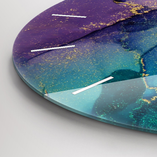 Kerek fali üvegóra Színek absztrakciója