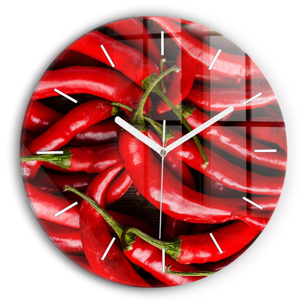 Kerek fali üvegóra Csípős paprika