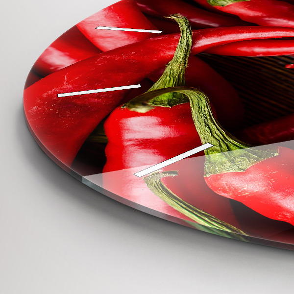 Kerek fali üvegóra Csípős paprika