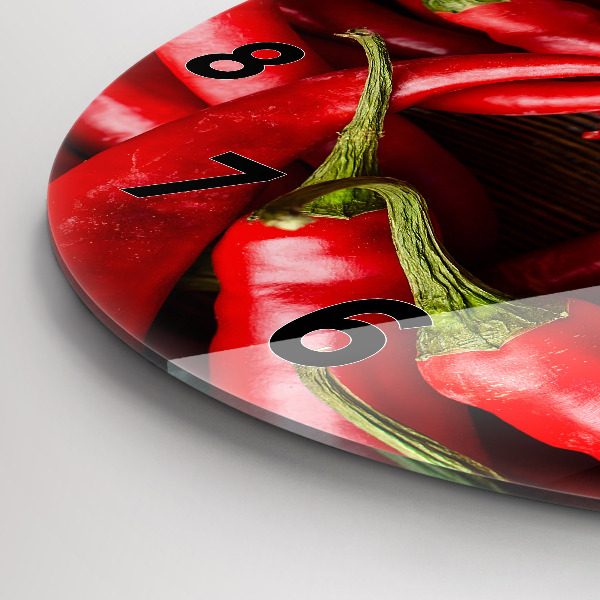 Kerek fali üvegóra Csípős paprika