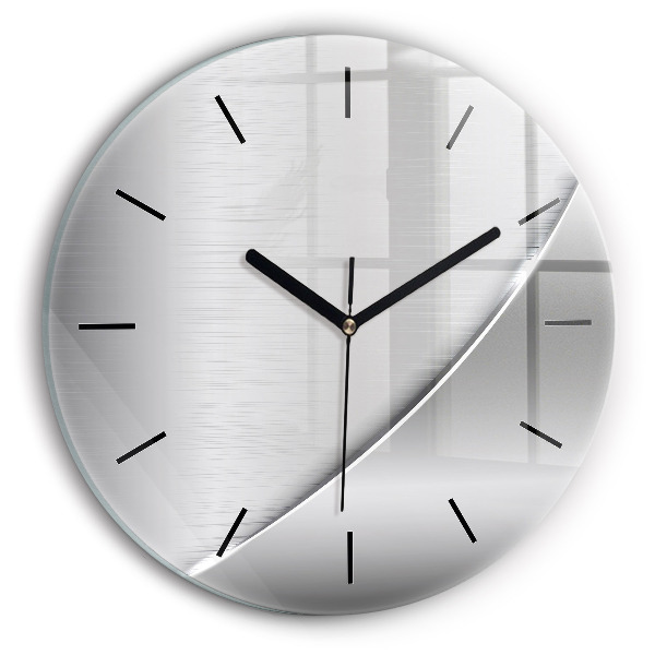 Kerek fali üvegóra Ezüst mintás