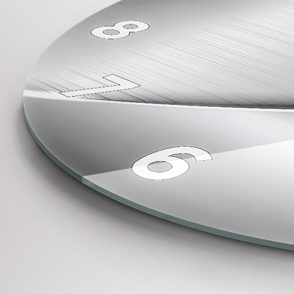 Kerek fali üvegóra Ezüst mintás