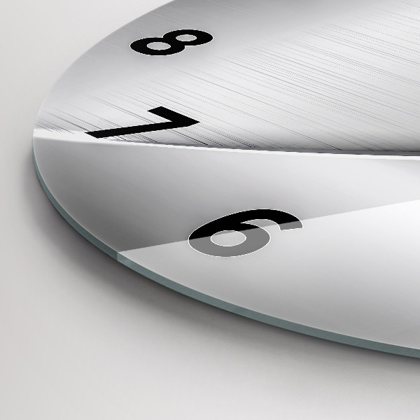 Kerek fali üvegóra Ezüst mintás