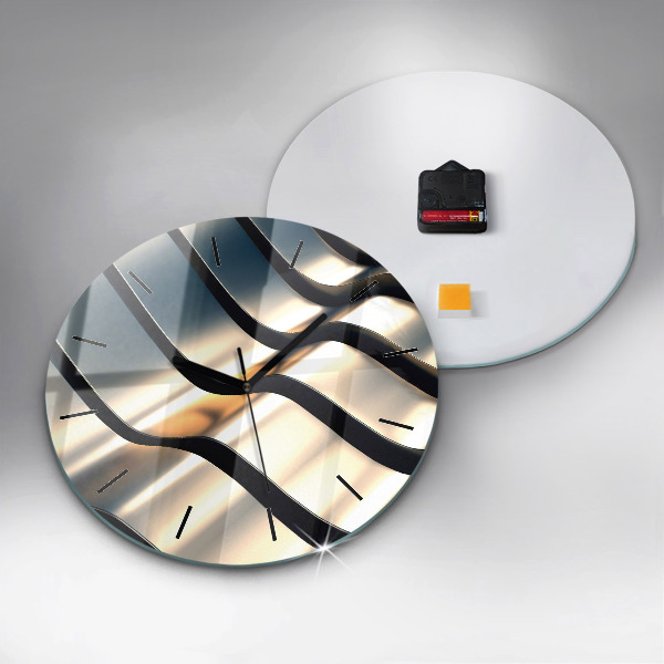 Kerek fali üvegóra Ezüst mintás