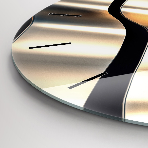 Kerek fali üvegóra Ezüst mintás