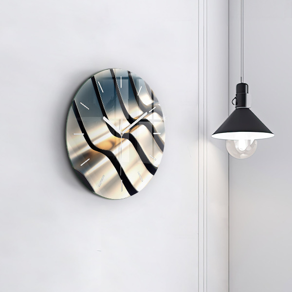 Kerek fali üvegóra Ezüst mintás