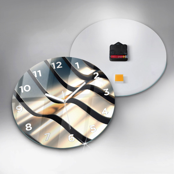 Kerek fali üvegóra Ezüst mintás