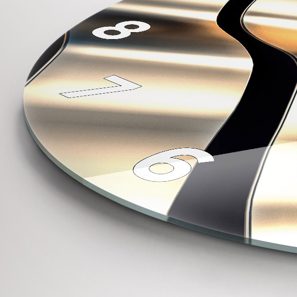 Kerek fali üvegóra Ezüst mintás