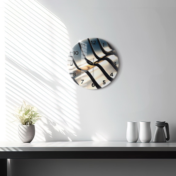 Kerek fali üvegóra Ezüst mintás