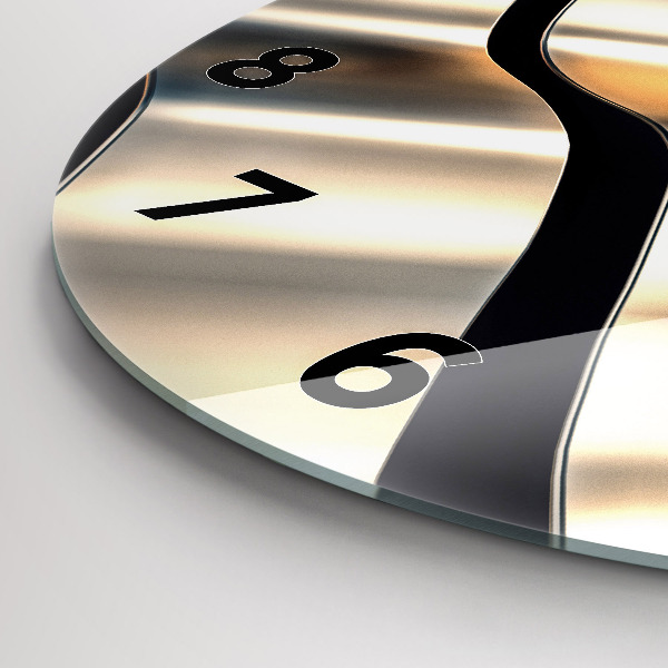 Kerek fali üvegóra Ezüst mintás