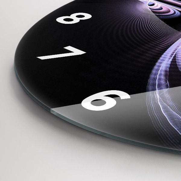 Kerek fali üvegóra Lila absztrakció