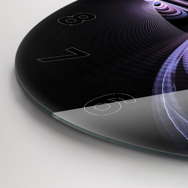 Kerek fali üvegóra Lila absztrakció