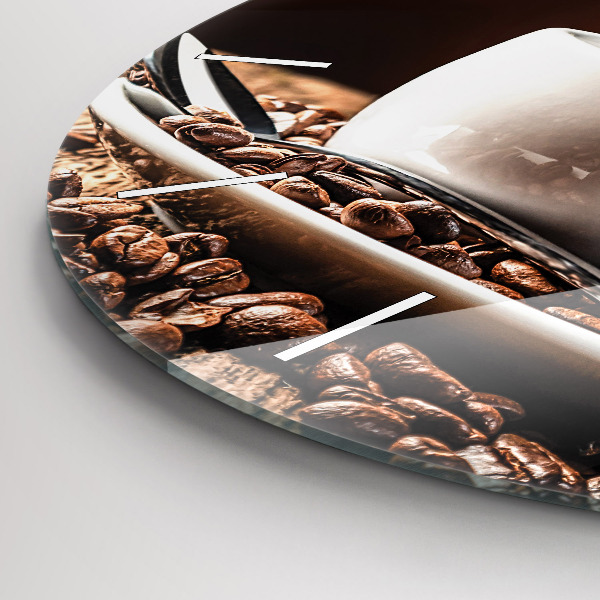 Kerek fali üvegóra Egy csésze kávét