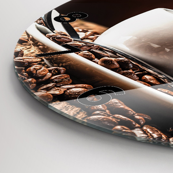 Kerek fali üvegóra Egy csésze kávét